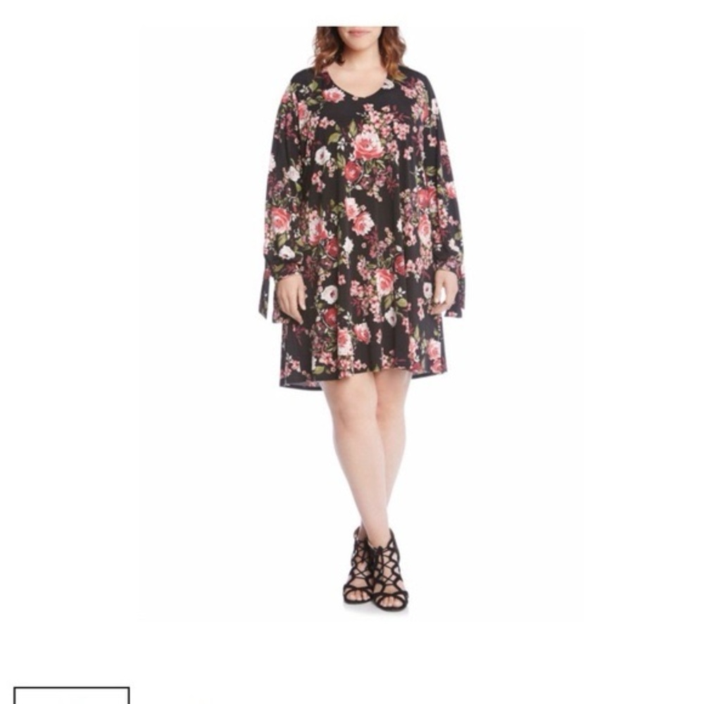 Karen Kane plus size long sleeve floral dress